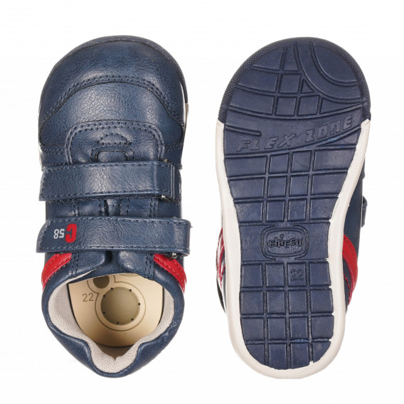 Παπούτσια με κόκκινες λεπτομέρειες, σε μπλε ναυτικό Chicco 257870 3