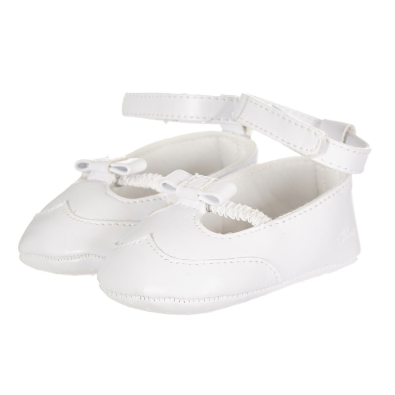 Παπούτσια με τύπωμα με κορδέλες, λευκά  257919