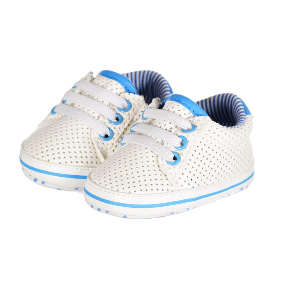 Πάνινα παπούτσια με μπλε λεπτομέρειες, σε λευκό Chicco 257922 