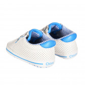 Πάνινα παπούτσια με μπλε λεπτομέρειες, σε λευκό Chicco 257923 2