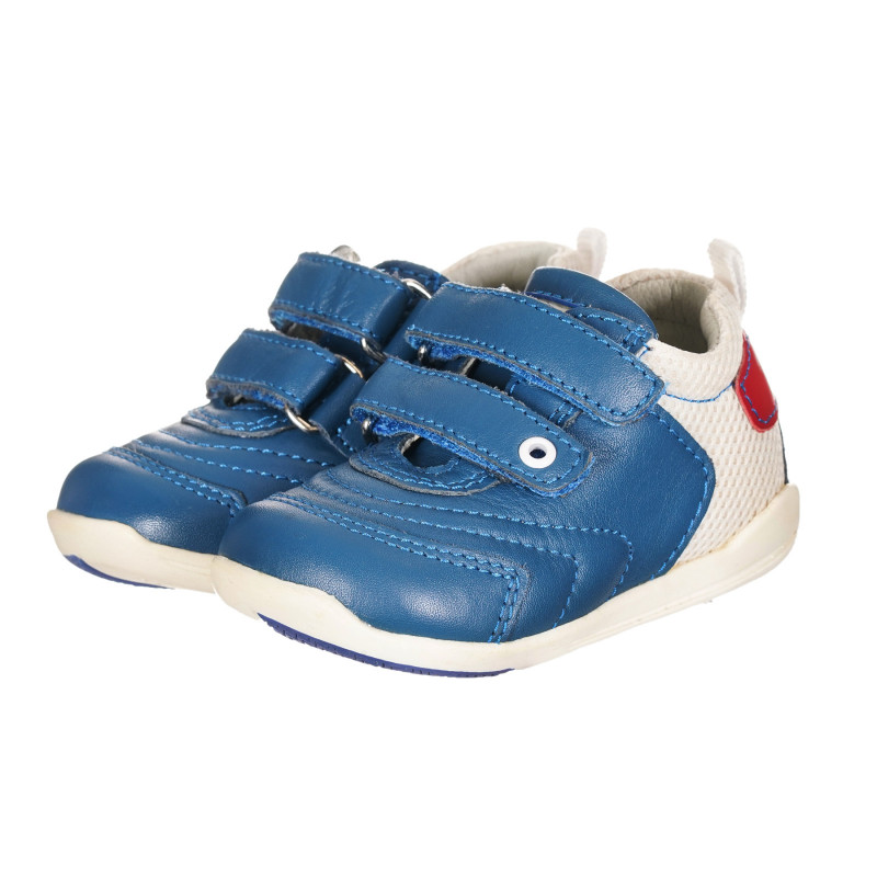 Πάνινα παπούτσια από γνήσιο δέρμα για μωρά, μπλε  257925