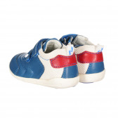 Πάνινα παπούτσια από γνήσιο δέρμα για μωρά, μπλε Chicco 257926 2