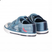 Πάνινα παπούτσια με γραφικό τύπωμα για μωρά, μπλε Chicco 257932 2