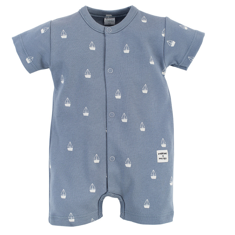 Βαμβακερή φόρμα για μωρό, σε μπλε χρώμα.  258007
