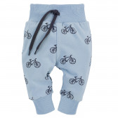 Βαμβακερό παντελόνι με γραφιστική στάμπα για μωρό, μπλε Pinokio 258012 