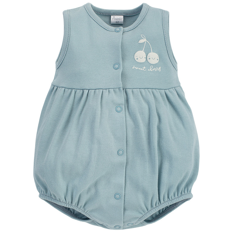 Βαμβακερή κοντή φόρμα για μωρό, μπλε  258032