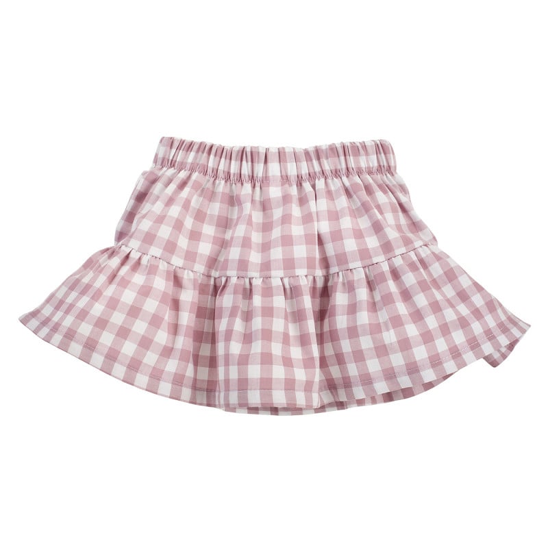 Βαμβακερή φούστα για μωρά σε λευκό και ροζ χρώμα  258037