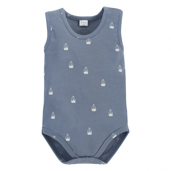 Βαμβακερή μπλούζα τύπου βαμβακιού για μωρό, μπλε Pinokio 258044 