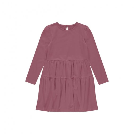 Οργανικό βαμβακερό φόρεμα με βολάν, σε ροζ χρώμα Name it 258064 