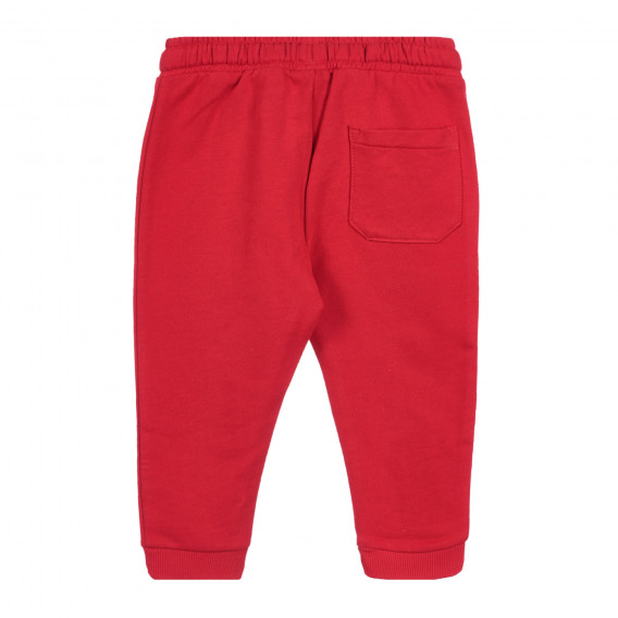 Βαμβακερό αθλητικό παντελόνι "Uni.Div", κόκκινο Chicco 258122 4