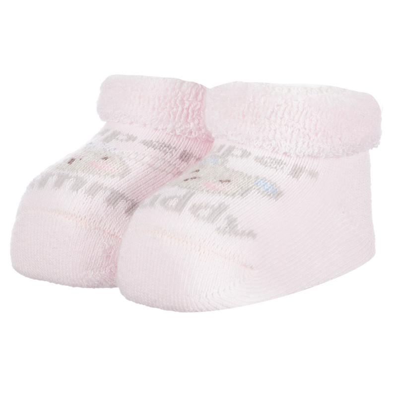 Πλεκτές κάλτσες MOMMY AND DADDY για μωρά, ροζ  258143
