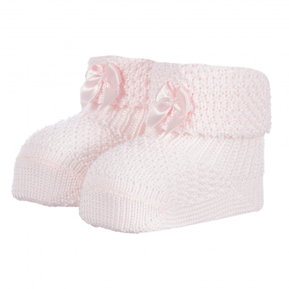Πλεκτές κάλτσες με κορδέλες για μωρά, ροζ Chicco 258178 