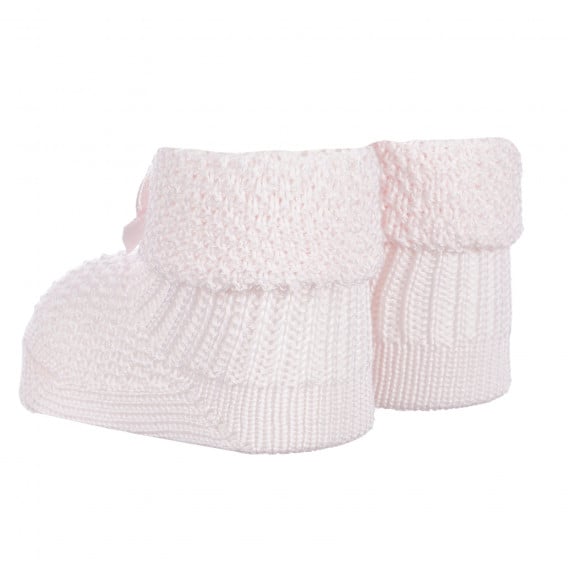Πλεκτές κάλτσες με κορδέλες για μωρά, ροζ Chicco 258179 3