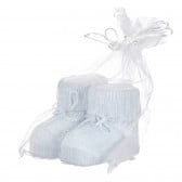 Πλεκτές κάλτσες με κορδόνια για μωρά, μπλε Chicco 258180 2