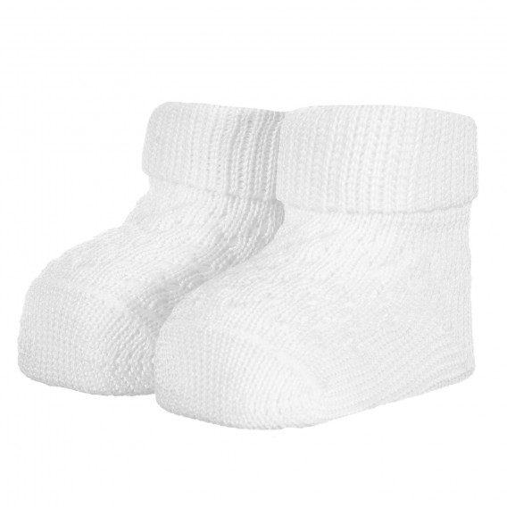 Πλεκτές κάλτσες για μωρά, λευκές Chicco 258195 