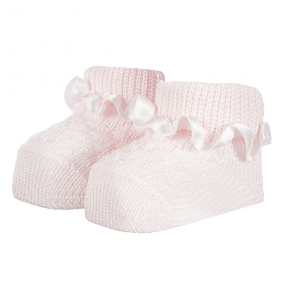 Πλεκτές κάλτσες με πτυχώσεις για μωρά, ροζ Chicco 258198 