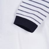 Βαμβακερή ριγέ φόρμα με θαλάσσια μοτίβα για μωρό, λευκό Chicco 258235 3