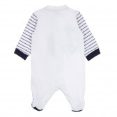 Βαμβακερή ριγέ φόρμα με θαλάσσια μοτίβα για μωρό, λευκό Chicco 258236 4