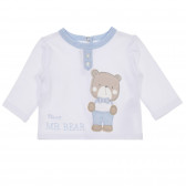 Σετ βαμβακερό δύο τεμαχίων  MR. BEAR για μωρά σε λευκό και μπλε χρώμα Chicco 258248 