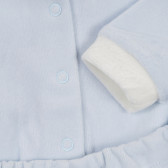 Βελούδινη ολόσωμη φόρμα με γιακά για μωρά, μπλε Chicco 258298 3