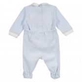 Βελούδινη ολόσωμη φόρμα με γιακά για μωρά, μπλε Chicco 258299 4