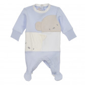 Βαμβακερή ολόσωμη φόρμα με τύπωμα για μωρά, μπλε Chicco 258300 