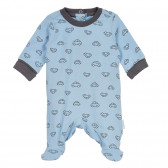 Βαμβακερή ολόσωμη φόρμα με τύπωμα αυτοκινήτων για μωρά, μπλε Chicco 258339 