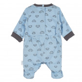 Βαμβακερή ολόσωμη φόρμα με τύπωμα αυτοκινήτων για μωρά, μπλε Chicco 258342 4