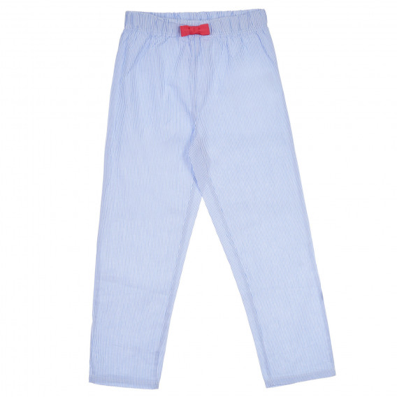 Σετ με βαμβακερή μπλούζα και παντελόνι σε λευκό και μπλε Chicco 258389 6