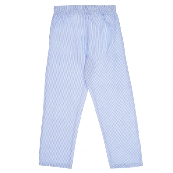 Σετ με βαμβακερή μπλούζα και παντελόνι σε λευκό και μπλε Chicco 258390 7