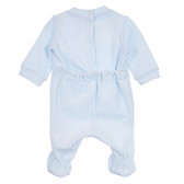 Βελούδινη φόρμα με το λογότυπο της μάρκας για ένα μωρό, μπλε Chicco 258414 4