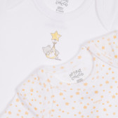 Σετ βαμβακερό από δύο κορμάκια με εικονική εκτύπωση για ένα μωρό, λευκό Chicco 258456 3