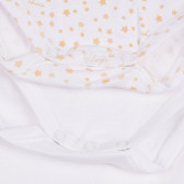 Σετ βαμβακερό από δύο κορμάκια με εικονική εκτύπωση για ένα μωρό, λευκό Chicco 258457 4