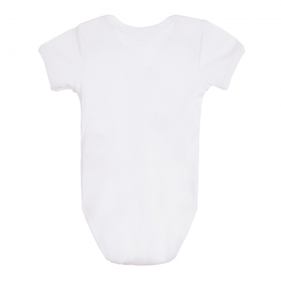 Σετ βαμβακερό από δύο κορμάκια με εικονική εκτύπωση για ένα μωρό, λευκό Chicco 258458 5