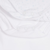 Βαμβακερό σετ από δύο κορμάκια με εικονική εκτύπωση για ένα μωρό, σε λευκό Chicco 258481 4