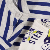 Βαμβακερές πιτζάμες με γραφική εκτύπωση για ένα μωρό σε μπλε και γκρι χρώμα Chicco 258520 4