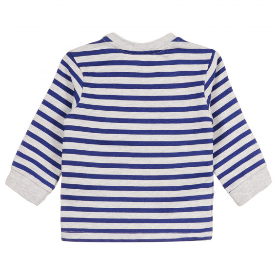 Βαμβακερές πιτζάμες με γραφική εκτύπωση για ένα μωρό σε μπλε και γκρι χρώμα Chicco 258521 5