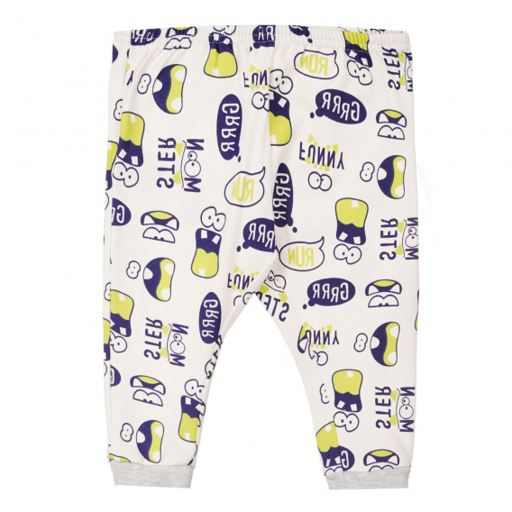Βαμβακερές πιτζάμες με γραφική εκτύπωση για ένα μωρό σε μπλε και γκρι χρώμα Chicco 258523 7