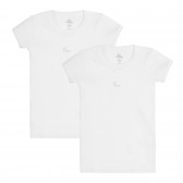 Σετ βαμβακερών από δύο μπλουζάκια, σε λευκό Chicco 258539 