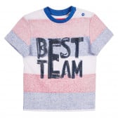 Βαμβακερό ριγέ μπλουζάκι BEST TEAM για ένα μωρό, πολύχρωμο Chicco 258673 