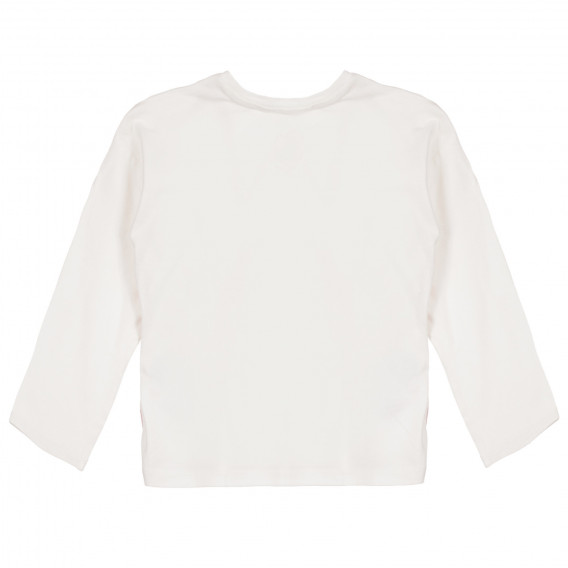Μπλούζα με μακριά μανίκια και λουλουδάτο τύπωμα, λευκό Chicco 258707 4