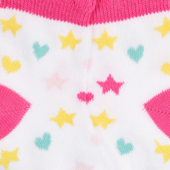 Κάλτσες με χρωματιστά αστέρια για μωρό, λευκό Chicco 258726 2