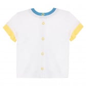 Σετ μπλουζάκι βαμβακερό και σορτς μωρού σε λευκό και μπλε. Chicco 258766 4