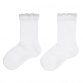 Κάλτσες με γυαλιστερά νήματα για ένα μωρό, λευκό Chicco 258779 