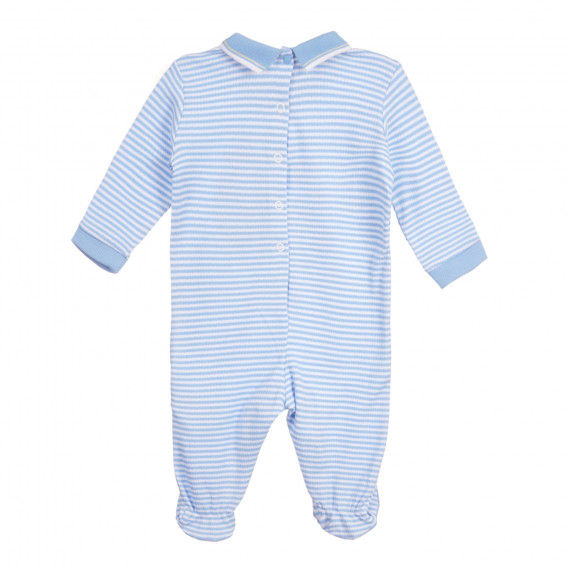 HIPPO ριγέ βαμβακερή φόρμα για ένα μωρό, μπλε Chicco 258783 4