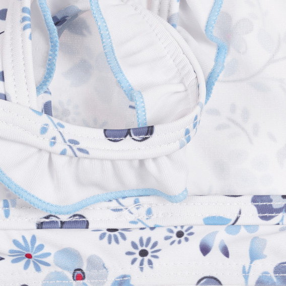 Μπλουζάκι μαγιό με λουλουδάτη εκτύπωση για ένα μωρό, λευκό Chicco 258810 2