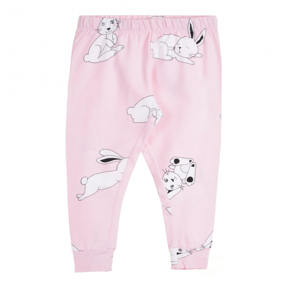 Βαμβακερές πιτζάμες ροζ BUNNY HOP, ροζ Chicco 258858 5