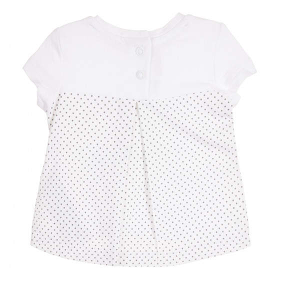 Βαμβακερό μπλουζάκι και κολάν για ένα μωρό, λευκό Chicco 258947 4