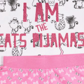 Πιτζάμες από βαμβάκι &quot;I AM THE CATS PAJAMAS&quot; για ένα μωρό σε λευκό και ροζ χρώμα Chicco 258956 3