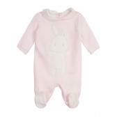 Βαμβακερές φόρμες με λαγουδάκι για ένα μωρό, ροζ Chicco 258986 